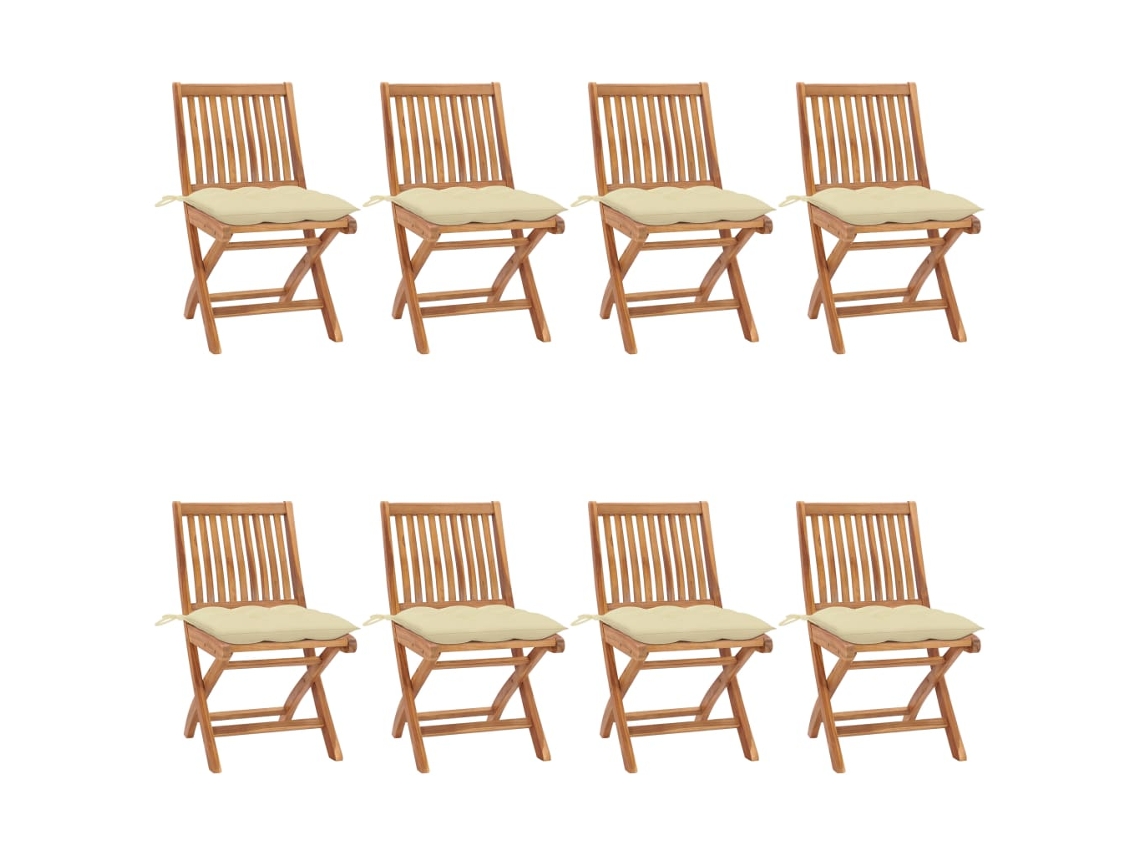 Folding Chair, Folding Chairs Vidaxl Branco Madeira (n/a)