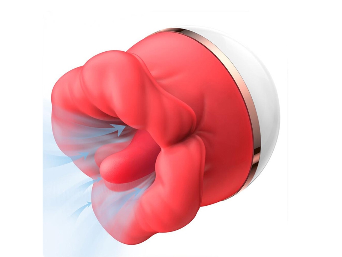 Vibrador De Suco Para Lamber A Lngua, Massageador De Mamilo Clitoriano De Silicone Macio (vermelho)