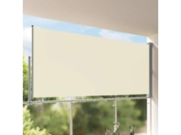 Vidaxl Toldo Lateral Retrátil Para Pátio 160x300 Cm Creme