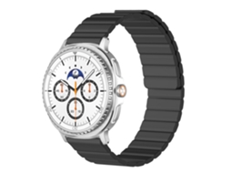 Pulseira Magnética De Silicone Com Proteção Uv Para Samsung Galaxy Watch 8-classic Ultra Preta