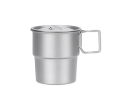 Caneca de Café de Titânio Empilhável para Camping 300ml