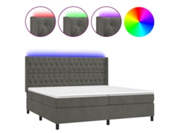 Box Spring Bed, Box Spring Beds Vidaxl Cinzeto Veludo (200 X 200 Cm)
