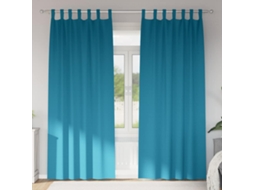 Vidaxl Cortinas Blackout Com Argolas 2 Unid. Turquesa 260 X 140 Cm