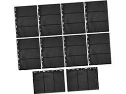 10 Pièces - 9 Trous - 3 Rangées - Sosoport Feuilles Intérieures Pour Collection De Timbres - Recto Verso