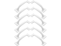 Conjunto De 12 Puxadores Metal Curvos 10cm 4 Polegadas, Com Acabamento Liso E Sem Rebarbas, Ideais Para Armários E