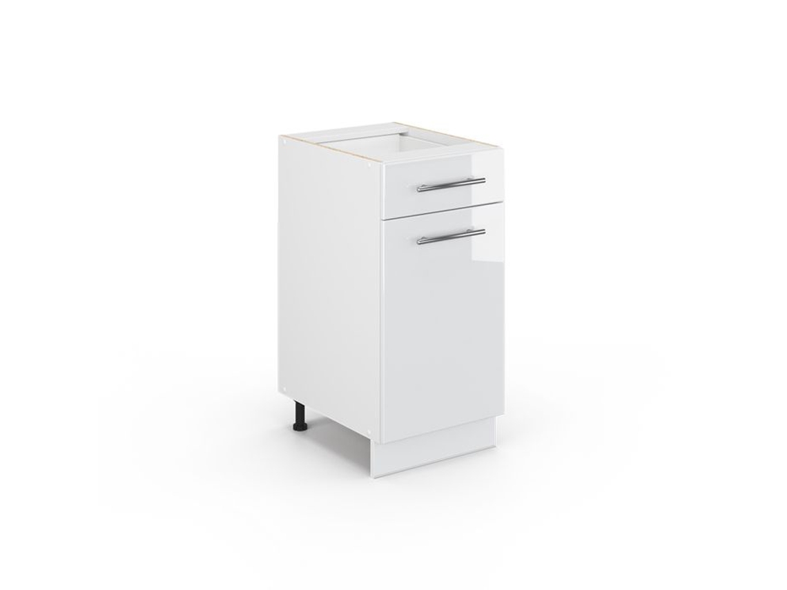 Móvel de cozinha Vicco Fame-Line, branco alto brilho, 40 cm sem bancada