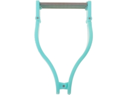 Depilador facial manual feminino, ideal para remoção de pelos corporais, com design antiderrapante.