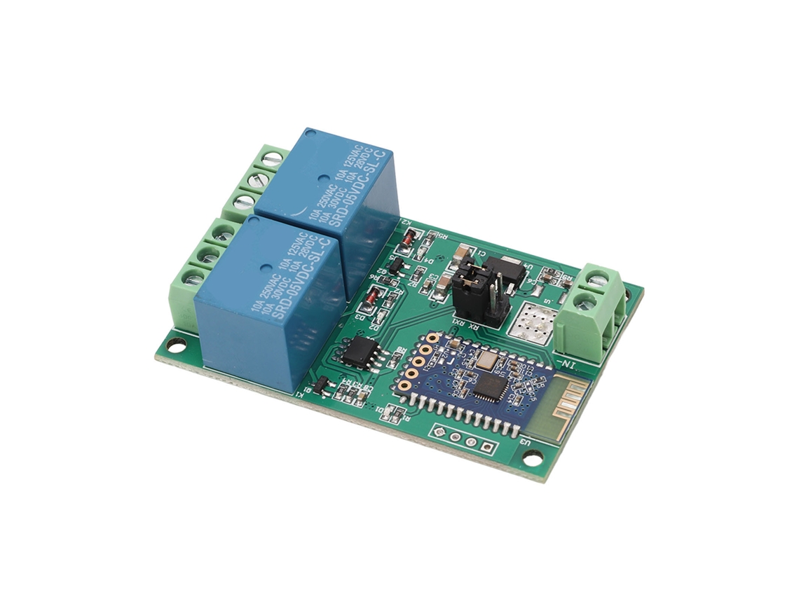 Módulo Relé 2 Canais com Bluetooth, Controle Remoto por App, Indicador de Luz, Dc 5v