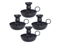 Suporte para Velas Taper Preto 4 Peças NOVA LINE