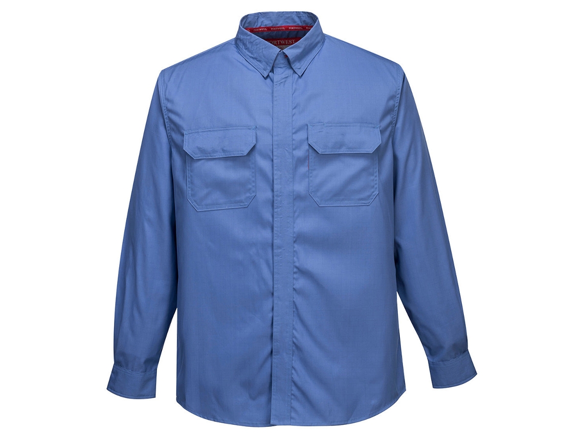 Camisa Bizflame Plus Proteção Estilo / Azul / M Portwest