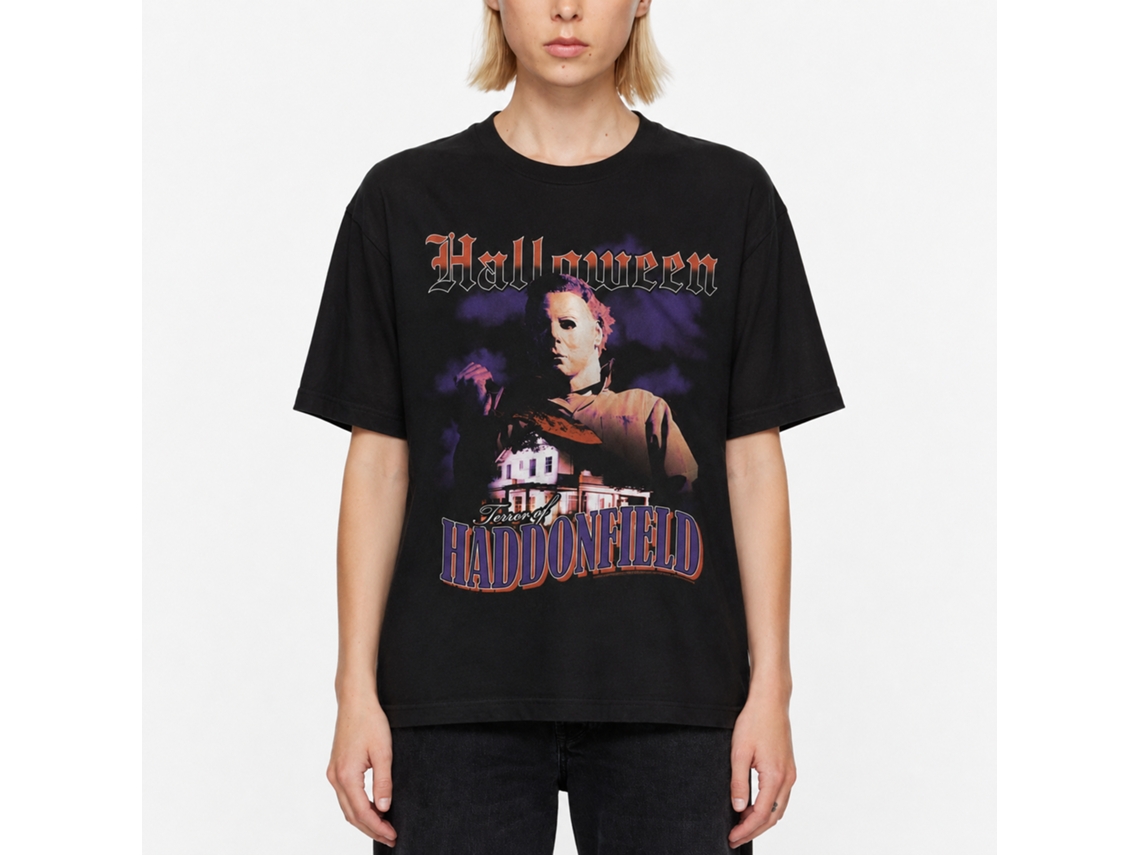 Rockinstone Halloween Terror Of Haddonfield Black T-shirt Size:s