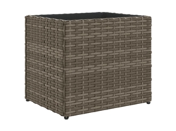 Garden Planter, Garden Planters Vidaxl Cinzeto Rattan / Vime (36 X 30 X 32 Cm)