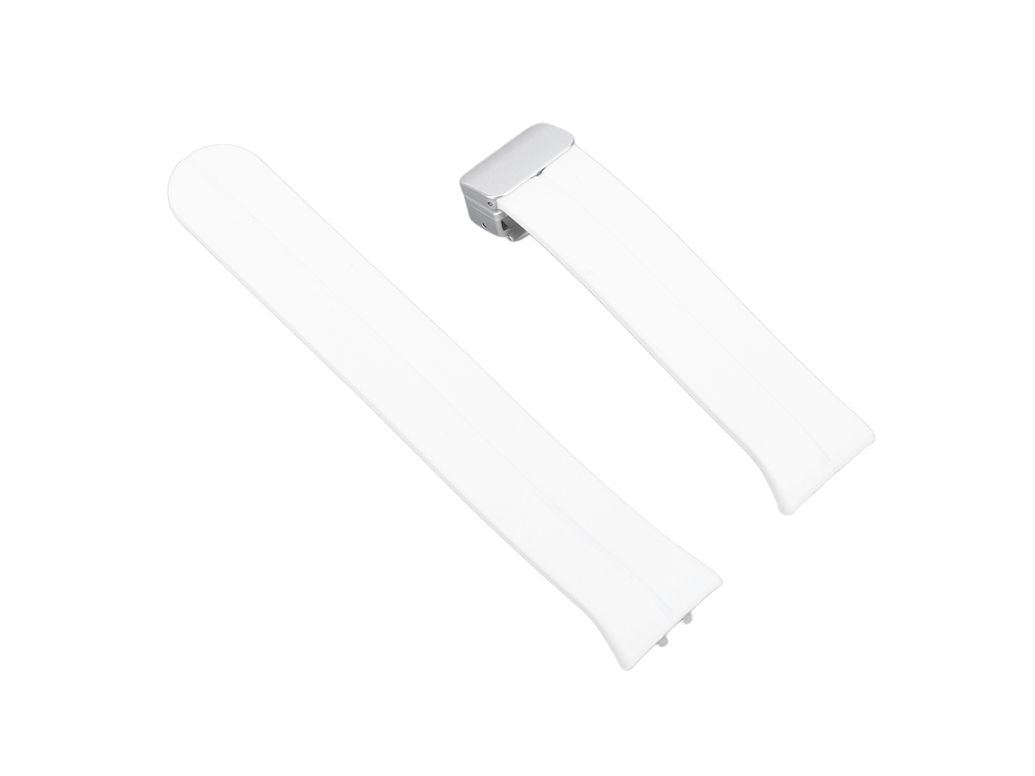 Cinto De Relógio Silicone Com Fivela Magnética De Liberação Rápida Para Galaxy Fit3 Branco
