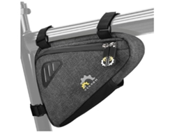 Bolsa para quadro de bicicleta frontal Bolsa externa para estilo mountain bike 2 dimensões 20 4 5 15 cm Preto Lalalamoli