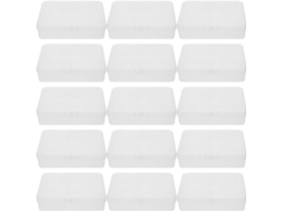 Conjunto de 24 Caixas Organizadoras Transparentes Plástico com Tampa, Empilháveis, para Lápis e Canetinhas, Id