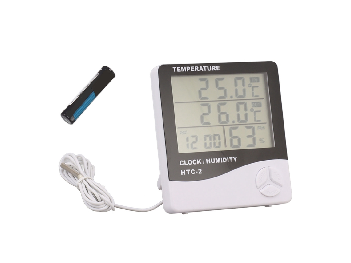 Laxiscreed Termohigrômetro Eletrônico Com Tela Grande, Alta Precisão E Alarme De Temperatura Ideal Para Interior E Exterior