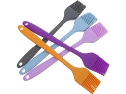 Conjunto De 5 Escovas De Silicone Resistentes Ao Calor Para Churrasco