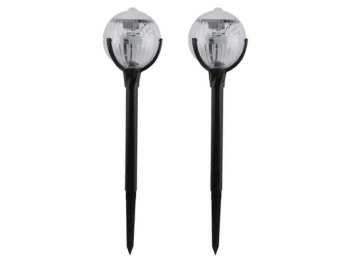 Luz Solar De Jardim, Design Simples, Preta, 10 X 42,5 Cm, Pacote Com 2 Olysi Shop