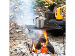 Copo de Titânio Ultraleve para Camping com Alça Plegável