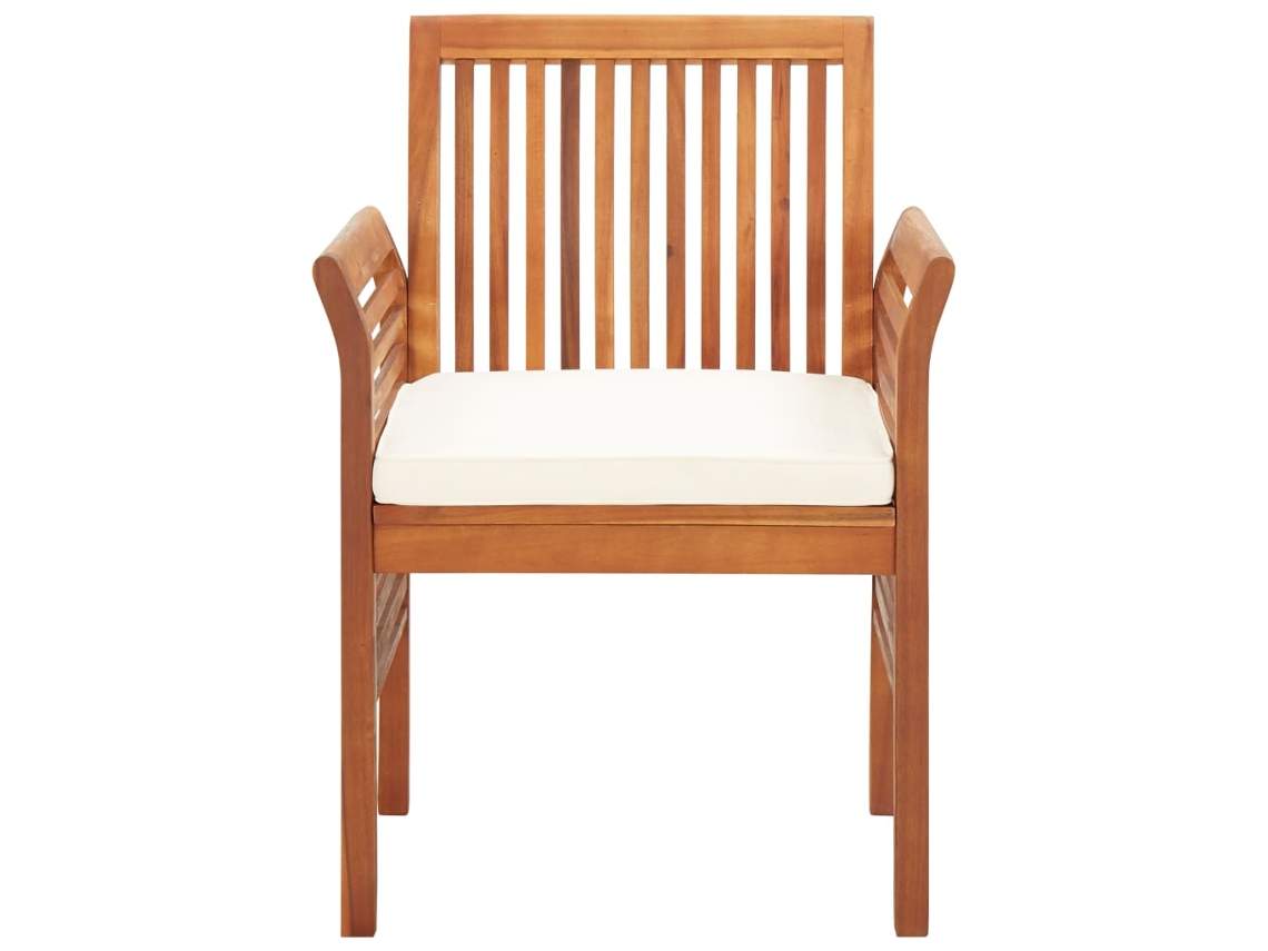 Maison Exclusive - Cadeiras De Jantar P/ Jardim Com Almofadões 4 Pcs Acácia Maciça