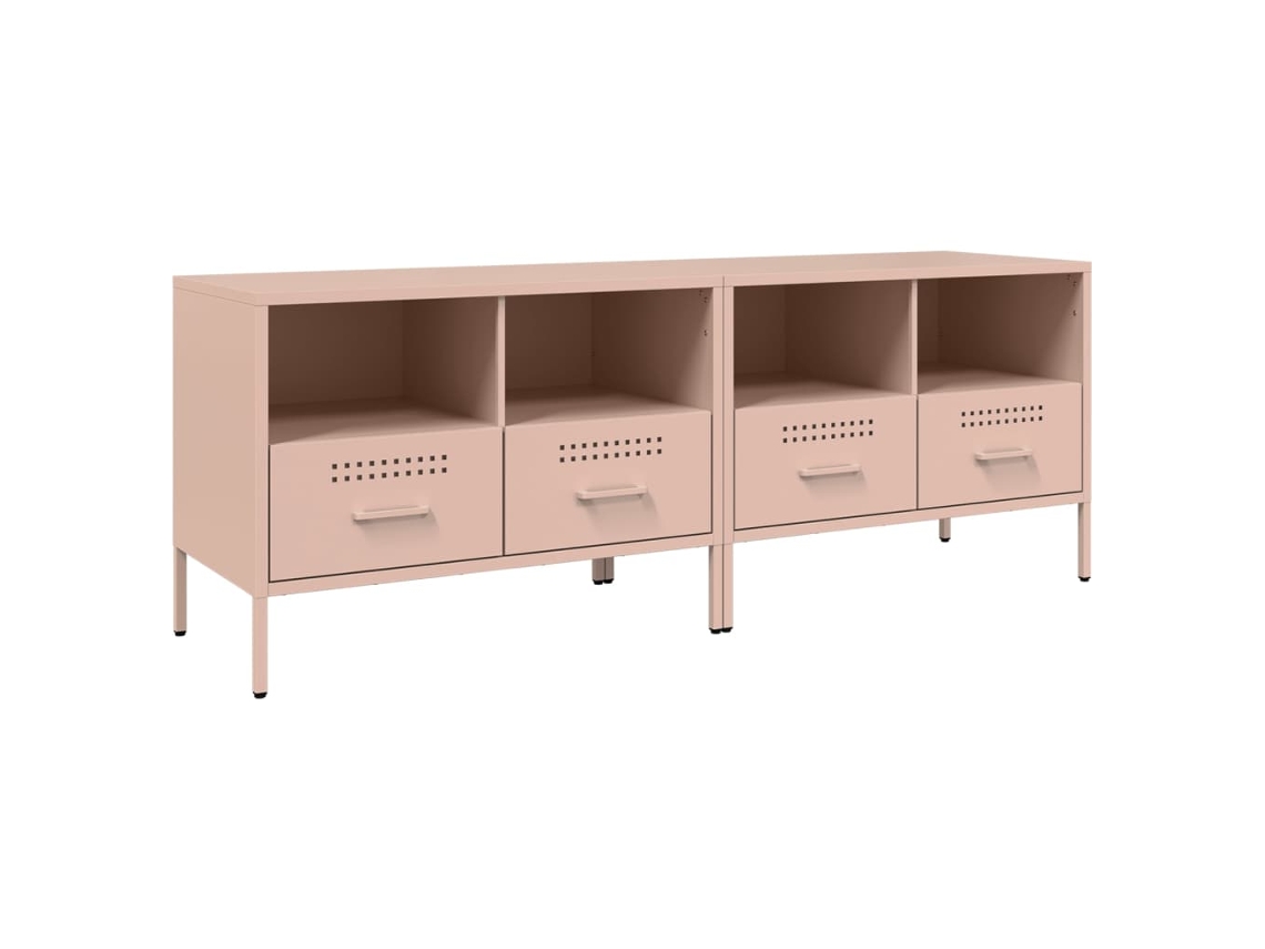 TV Móveis 2 Peças 68x39x50,5 Cm Aço Rosa MAISON EXCLUSIVE