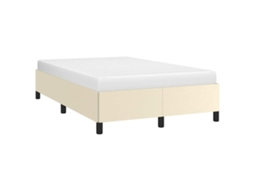 Vidaxl Moldura De Cama Sem Creme De Colchão 120x190 Cm Couro Do Falso