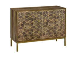 Móveis Modernos de Corredor com Decorações Douradas e Pernas de Aço. 99x39x75,5cm Ge