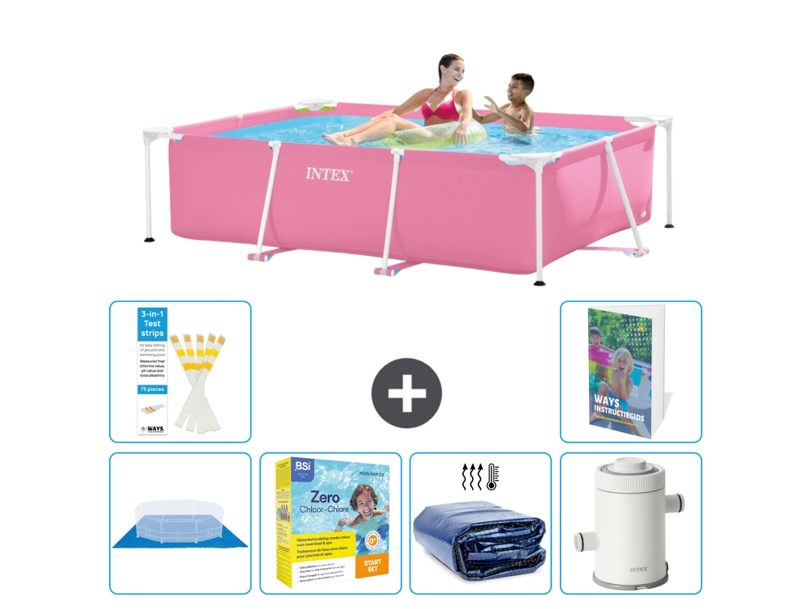 Piscina com Estrutura Retangular 220x150x60 Cm 5 peças S71 INTEX
