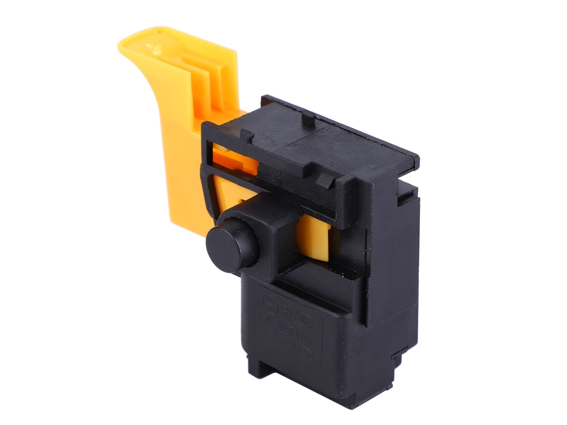 Interruptor de Gatilho para Furadeira 8a Regulável Preto e Amarelo