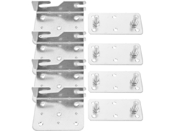 Dobradiças De Aço Carbono 2, 0mm Para Camas, Reforço Robusto Para Cabeceiras E Peseiras, Pacote Com 4 Pares Para