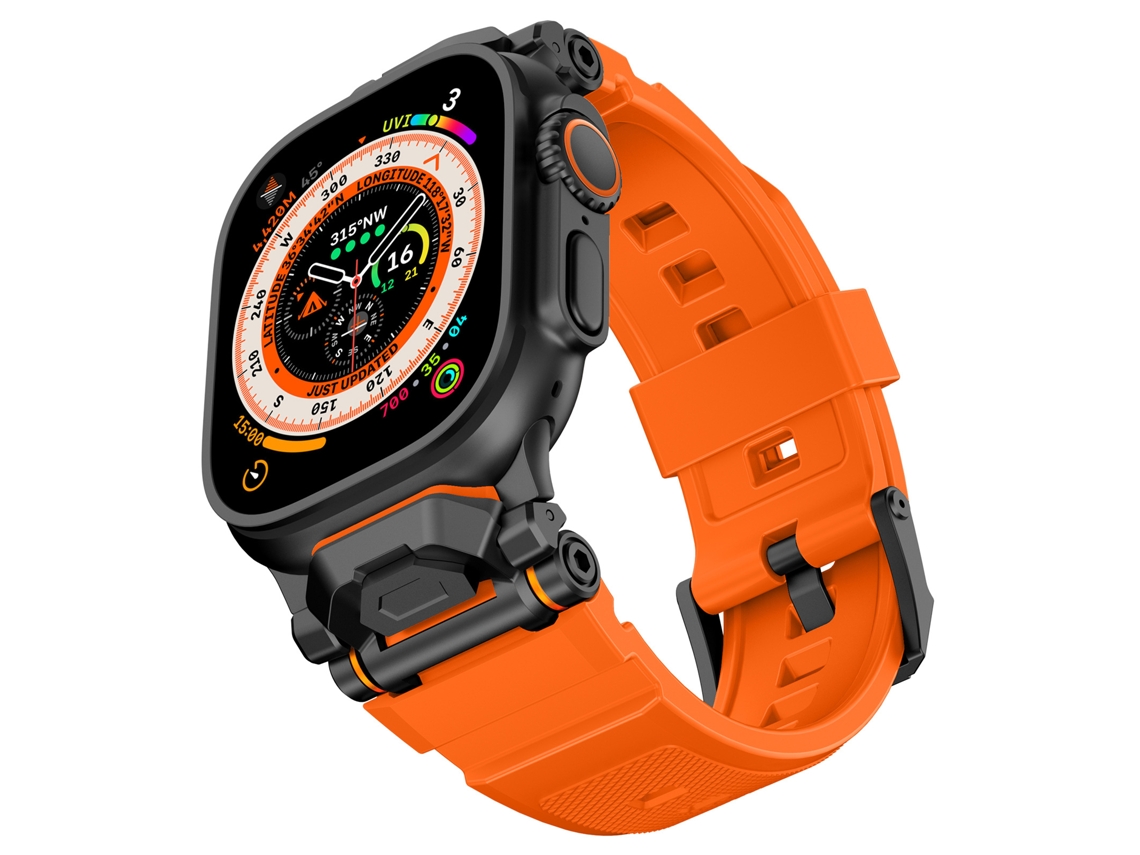 Bracelete para Apple Watch 42/44/45/46/49mm XIAOMOYU (preto Laranja)
