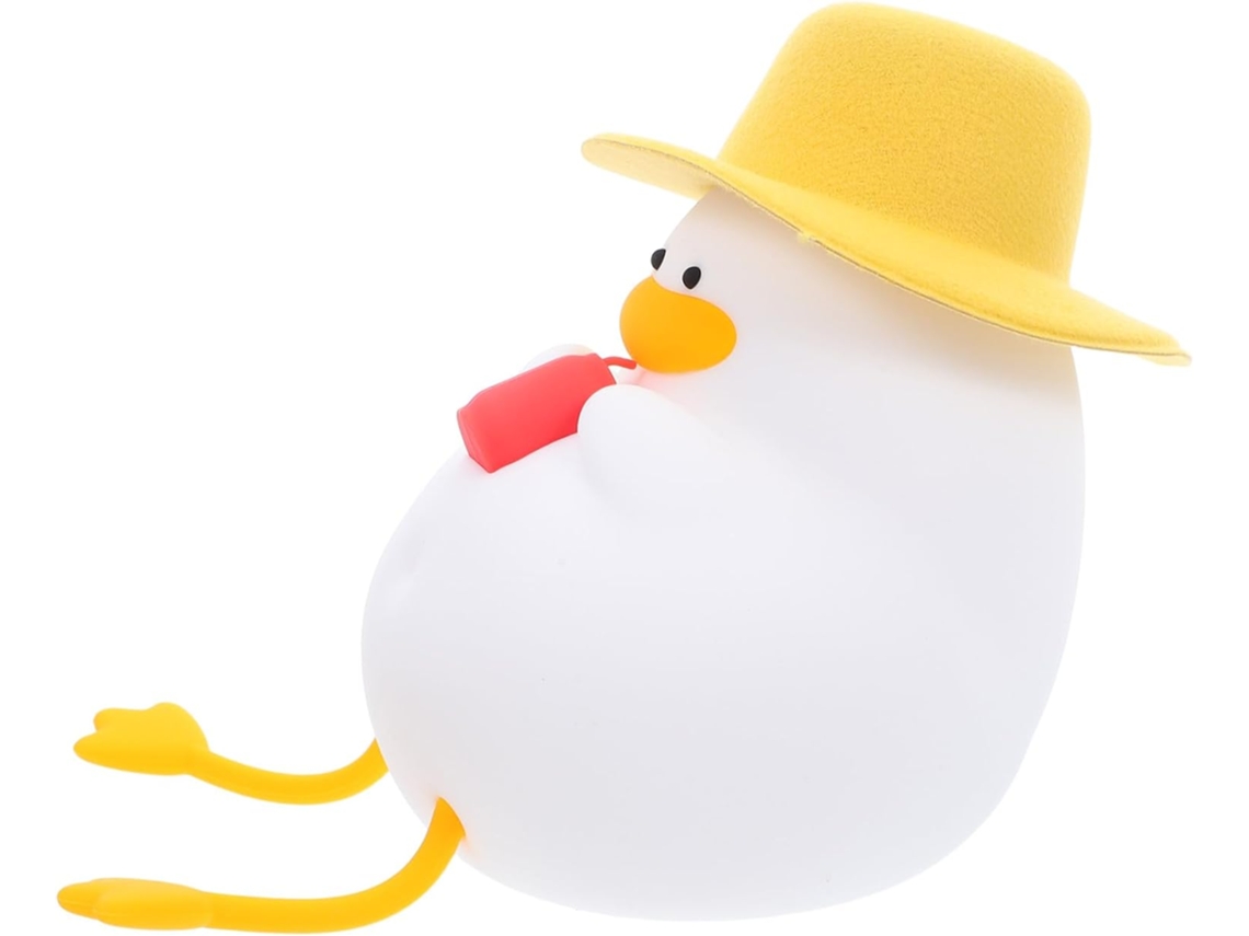 Luminária Noturna Patinho Amarelo Lifkome Em Silicone Com Led Bebês