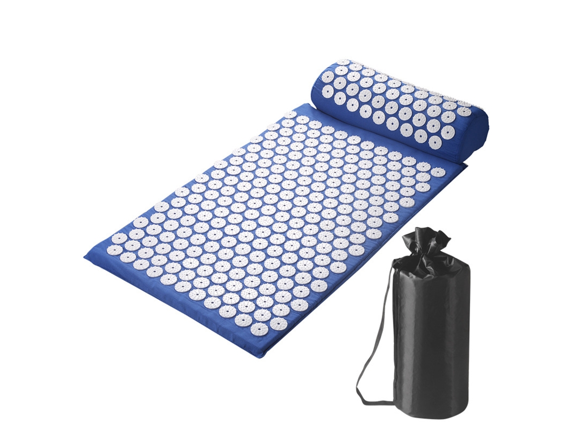 Conjunto de Tapete e Almofada de Acupressão com Bolsa. de Acupuntura para Dores no Pescoço e nas Costas, Relaxamento Muscular AQUAFORGE