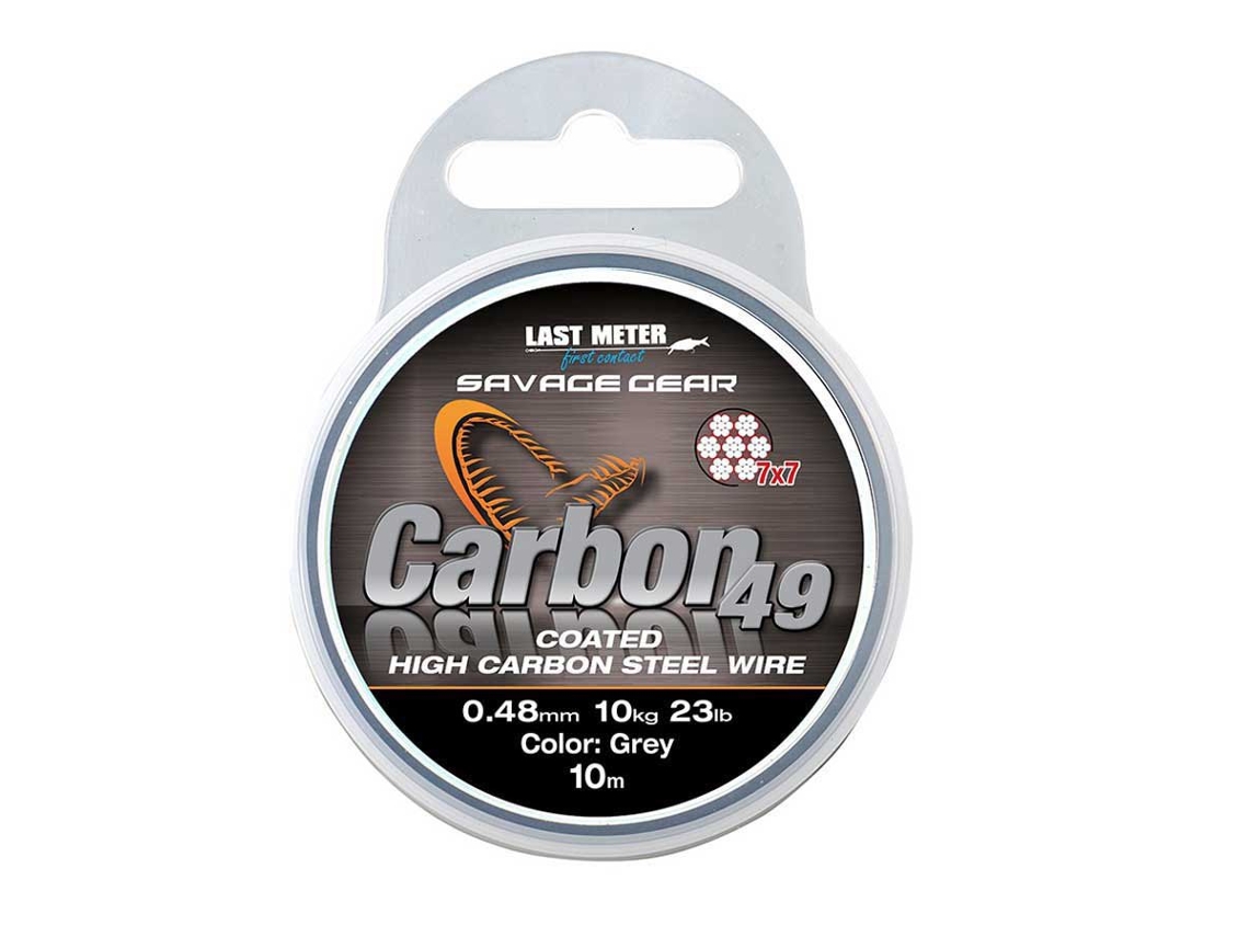 Linha Aço Carbon49 Steelwire 10 M Transparente 0.480 Mmsavage Gear