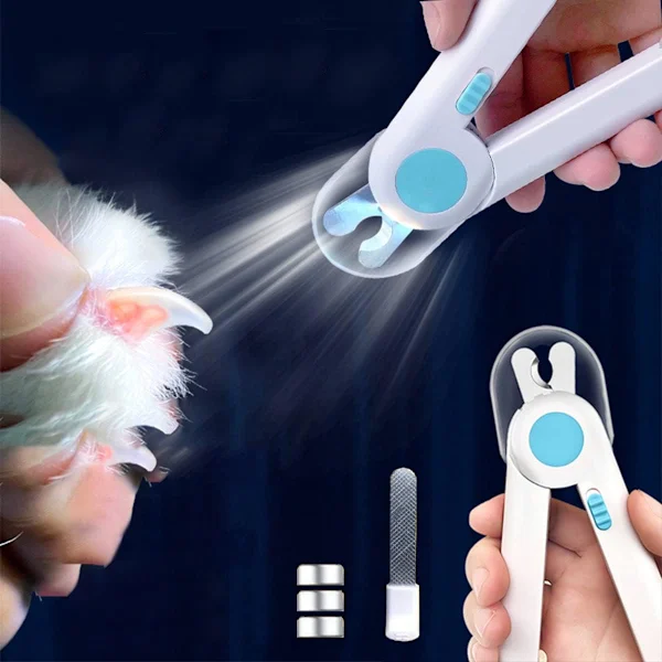 Cortador de unhas profissional e seguro para animais de estimação com LED