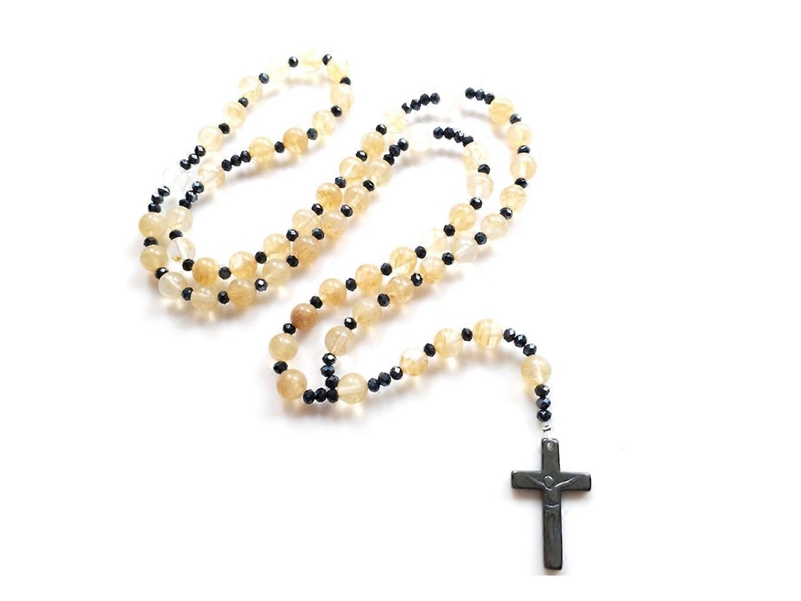 Colar De Rosário Católico, Colar De Contas De Cristal Cristão, Presente Religioso Feminino Slowmoose