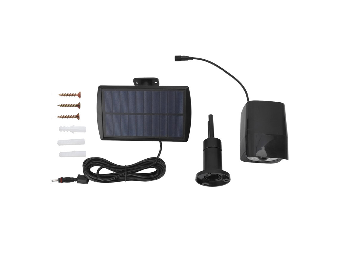 Lâmpada Solar com Câmera Falsa e Sensor de Movimento IP65 Bateria 2200mAh S/MARCA