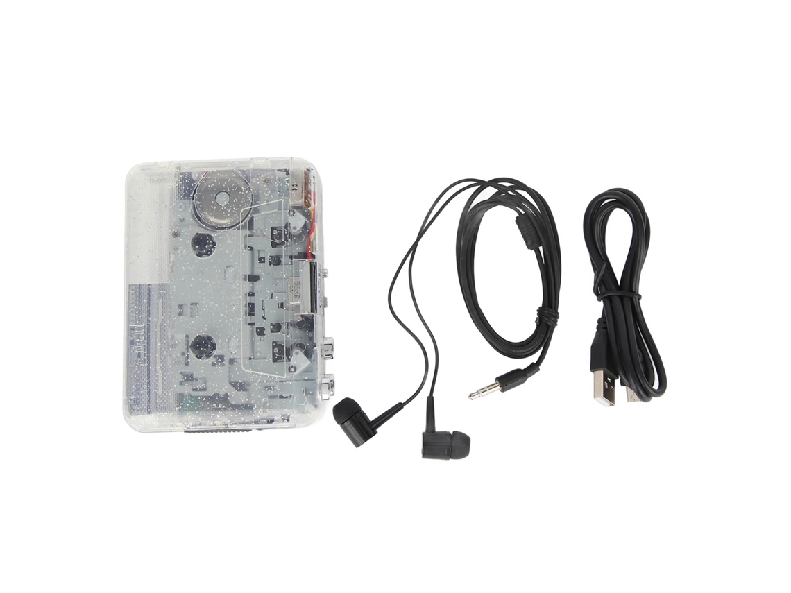 Mali conversor de Cassete para Mp3 Player Gravador Portátil com Interface Usb 2.0 e Capa Transparente Hifi