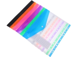 Conjunto Magiclulu com 6 adesivos organizadores transparentes para documentos tamanho A4.