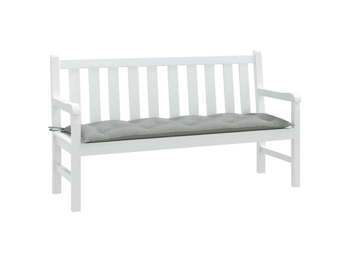 Vidaxl Almofadão Banco Jardim 120x50x7cm Mesclado Tecido Cinza-claro