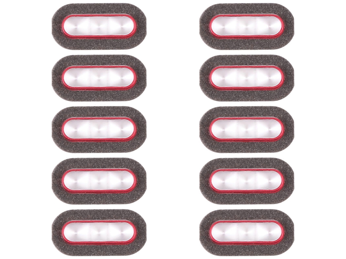 Para Vivo X90 Pro, 10 Unidades De Capas Para Lanterna (vermelhas)