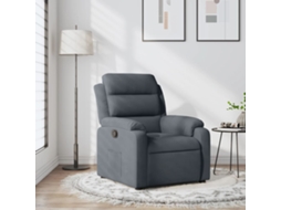 Vidaxl Cadeira Reclinável Veludo Cinzento-escuro