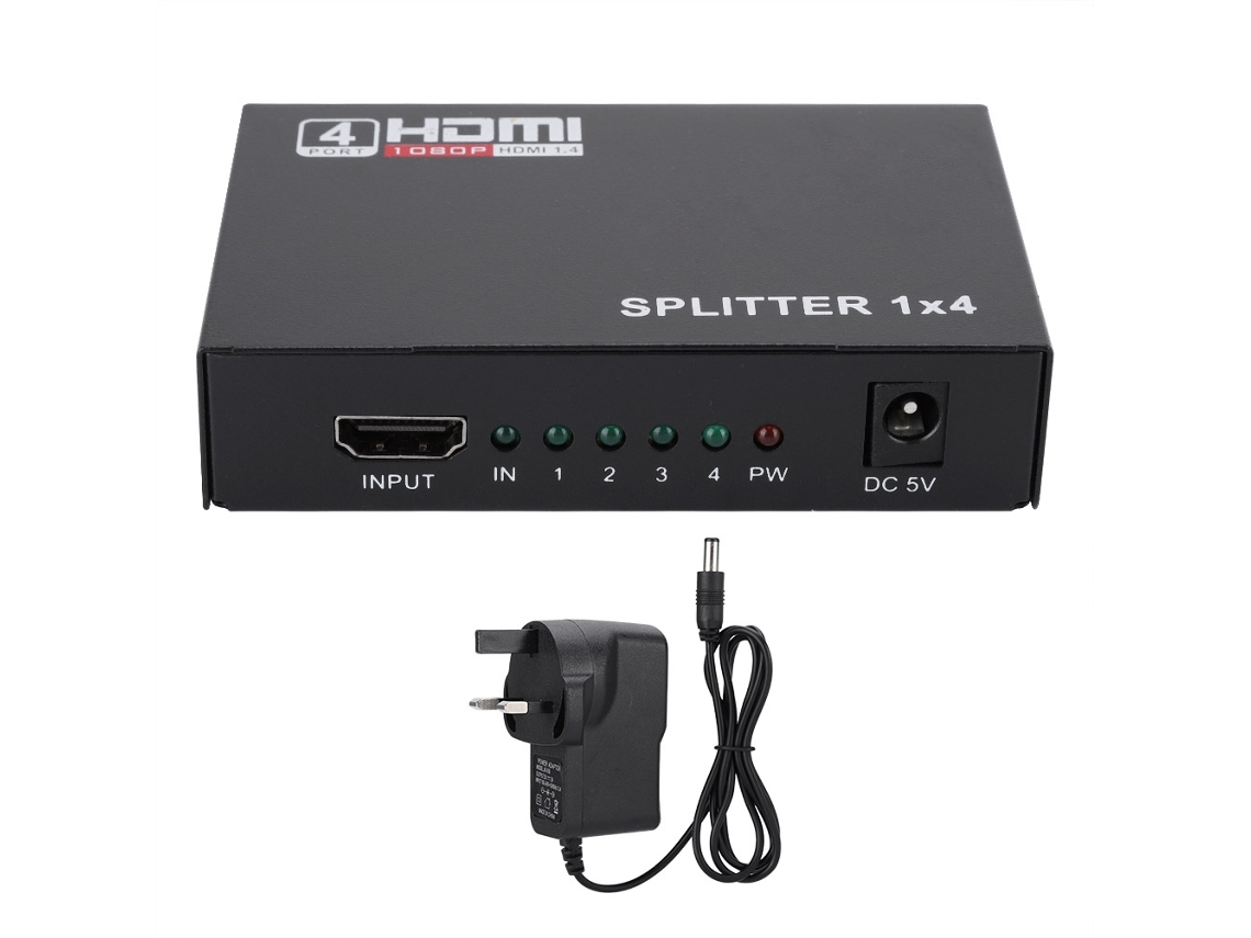 Laxiscreed Conversor Hdmi Com 1 Entrada E 4 Saídas Para Projetos Multimédia