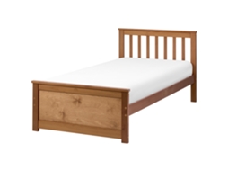 Cama Beliani Olendon De Madera De Pino Marrón 99x206x82