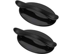 Yardenfun 2 Peças Puxador Adesivo Para Porta Preto Fosco Guarda Roupas E Armários De Cozinha Fácil Instalar Móveis Ac