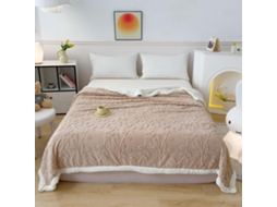 Manta de Lã Berbere Fansu em Cor Sólida com Estampa Jacquard Folhagem Super Macia e Fofa Ideal para Cama Lençó
