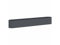 Conjunto 1 Vaso De Jardim Vidaxl Antracite Metal (280 X 40 X 40 Cm)