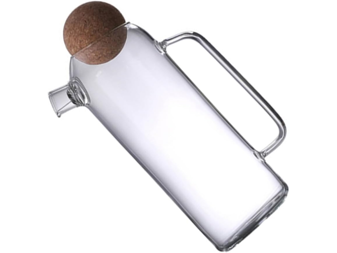 Bule De Vidro De 1200ml Com Rolha De Cortiça