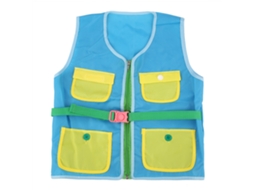 Walshlxq chaleco Juguete para Crianças Material Oxford Durável Ferramenta Didática para Jardim de Infância e Lar Azul