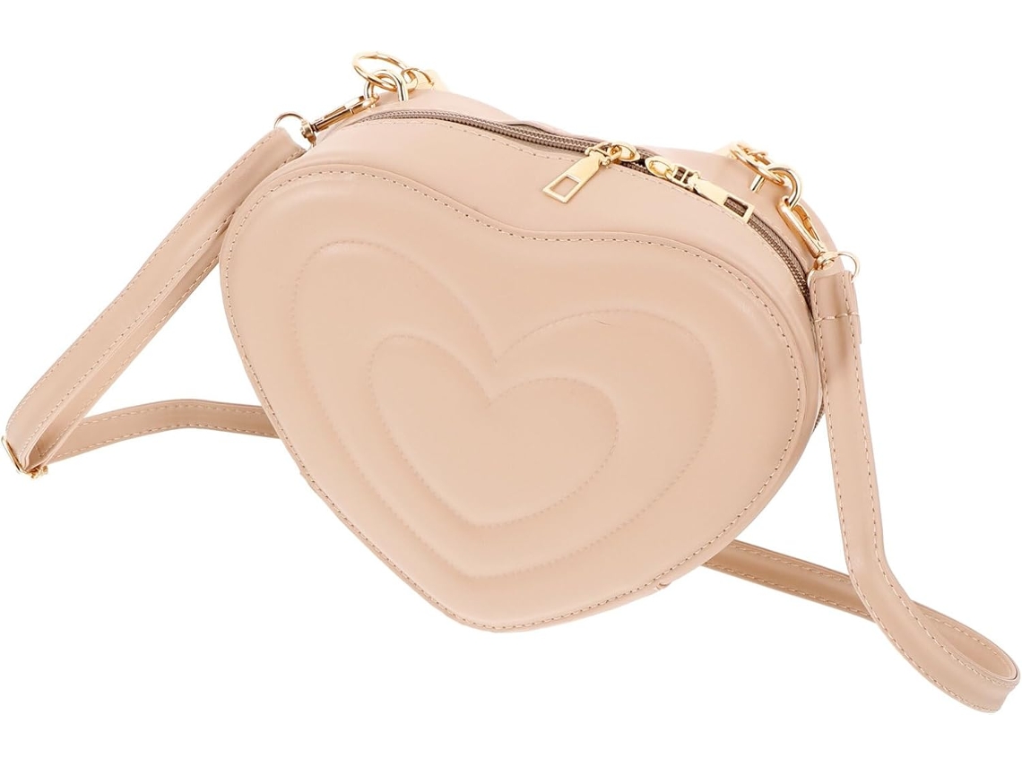 Bolsa Transversal Feminina Em Formato De Coração: Prática E Elegante Para Compras, Passeios, Compacta E Prática.